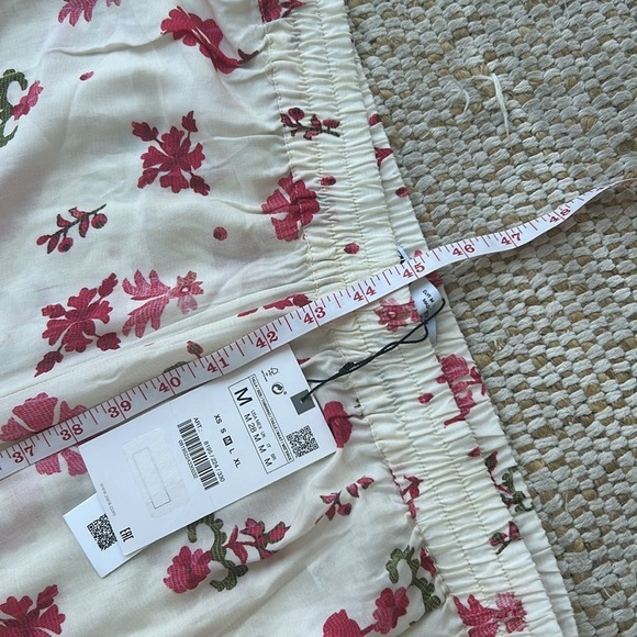 NWT ZARA Floral High Waist Flowy Pants Size M - Picture 6 of 7